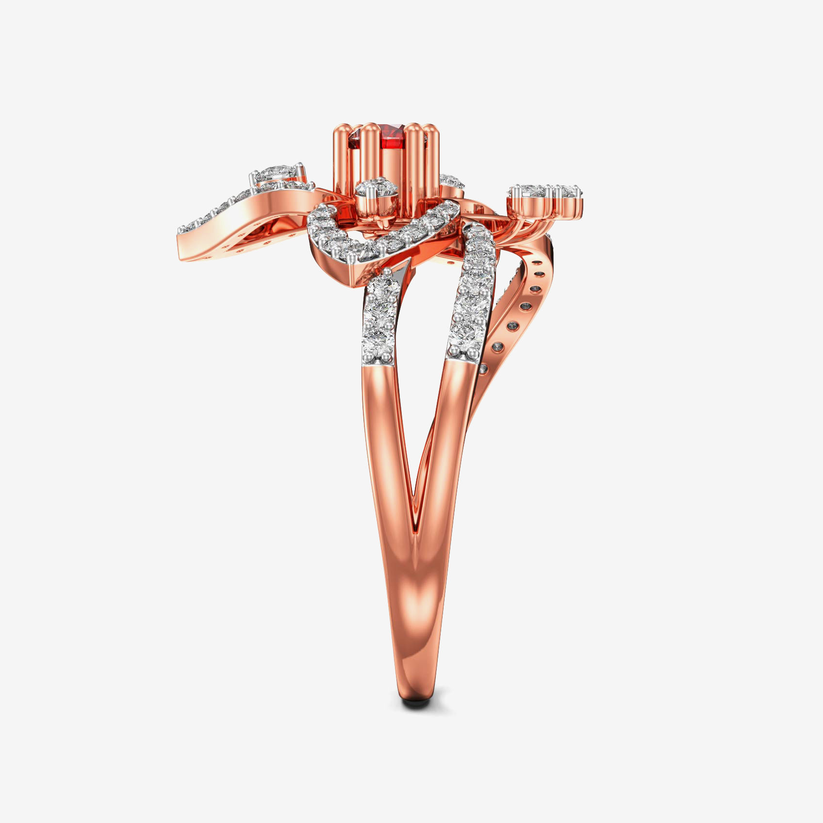 Sparkle & Shine Princess rosegold Diamond Ring alternate view 3