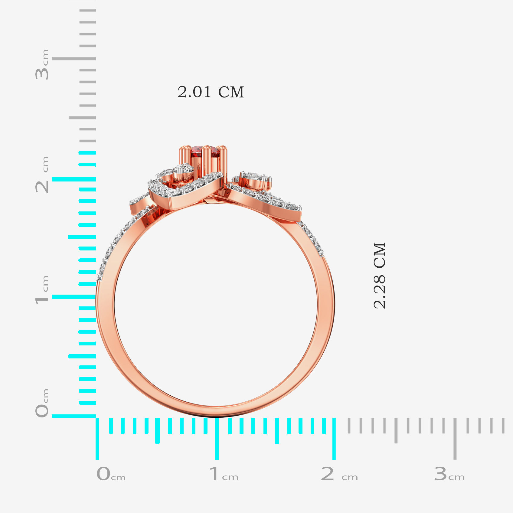 Sparkle & Shine Princess rosegold Diamond Ring image