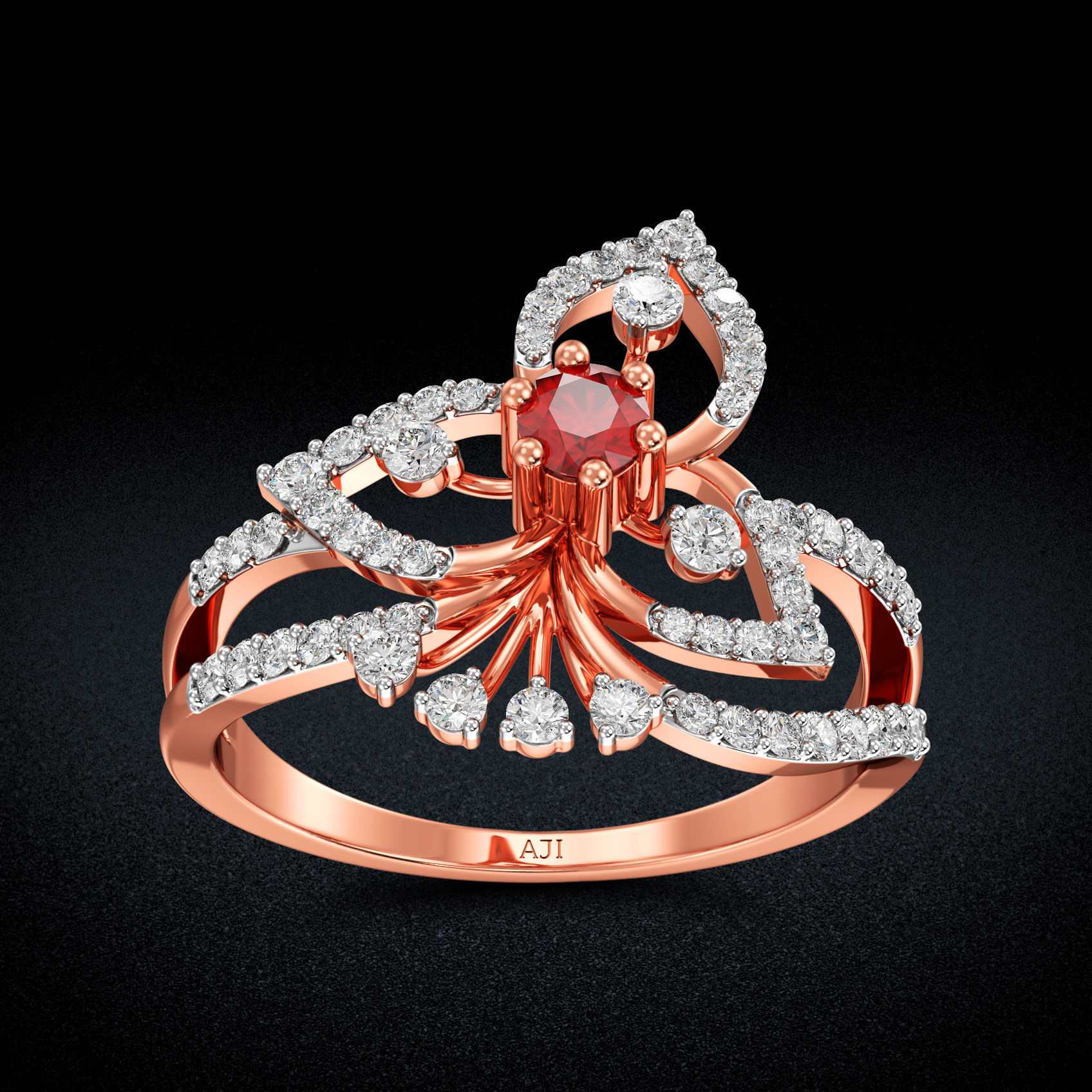 Sparkle & Shine Princess rosegold Diamond Ring image