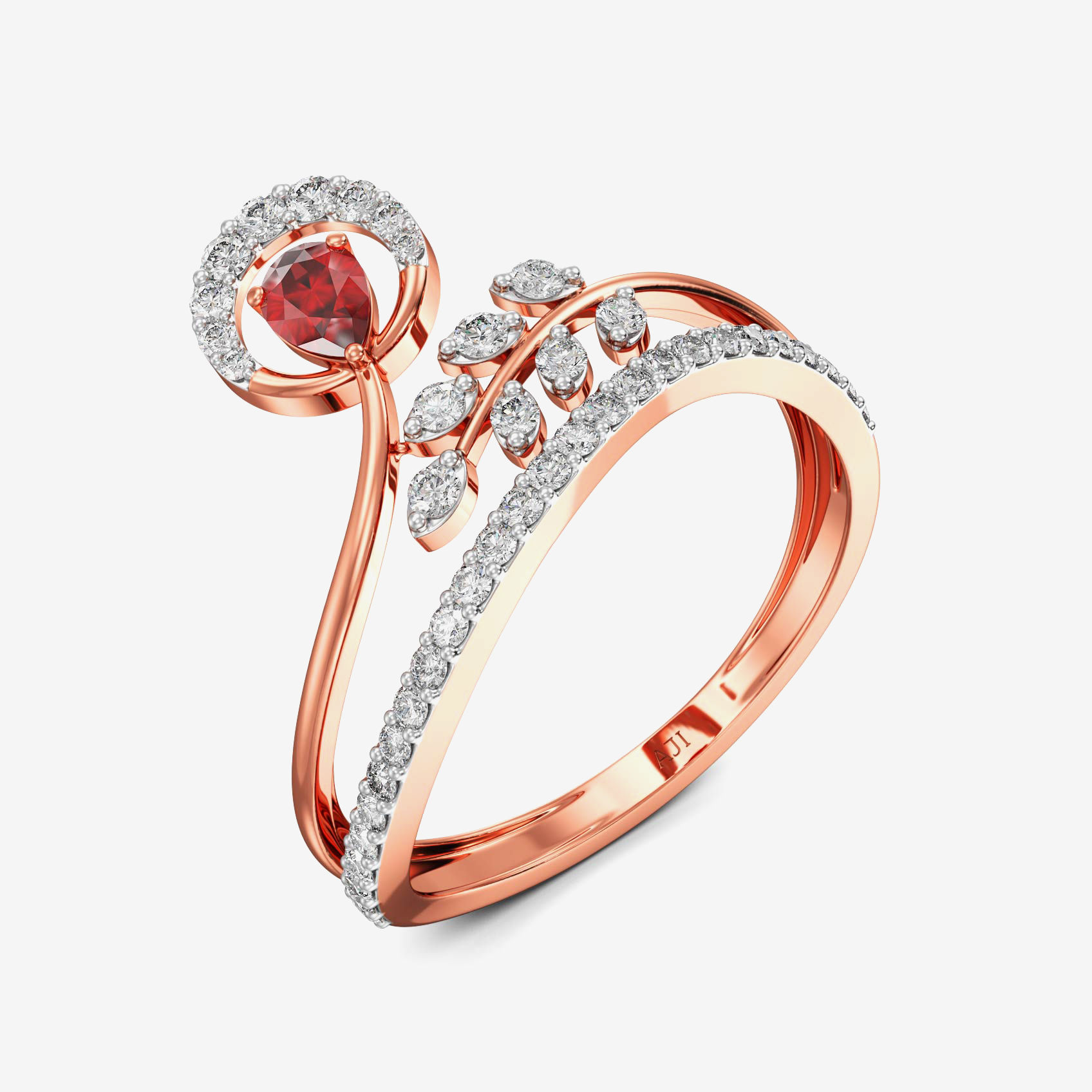 Elite Heaven Clustor Rosegold Diamond Ring