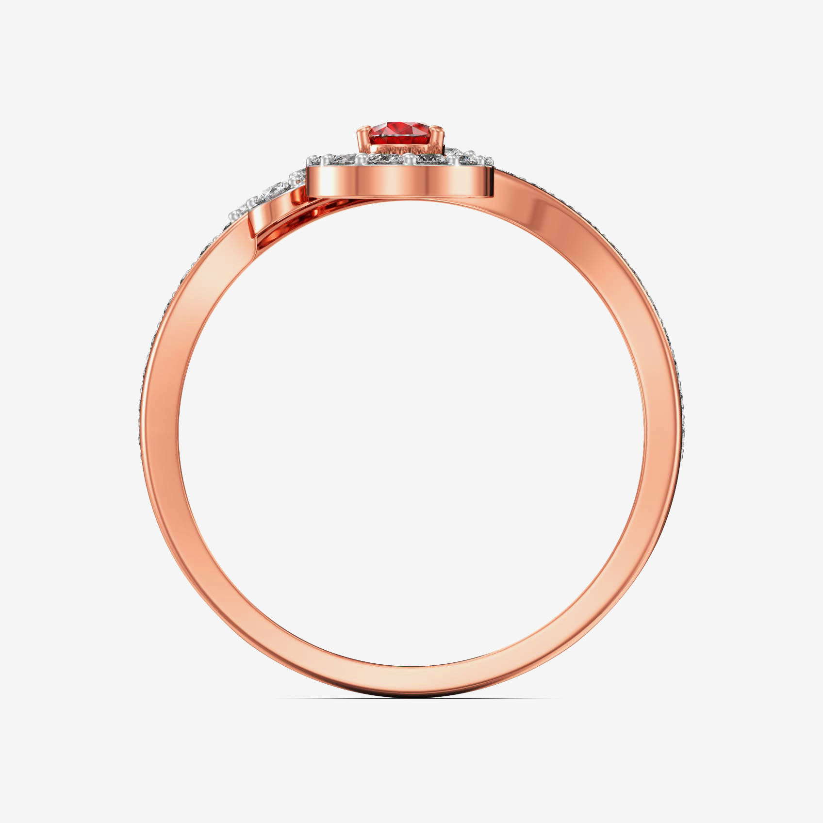 Elite Heaven Clustor Rosegold Diamond Ring image