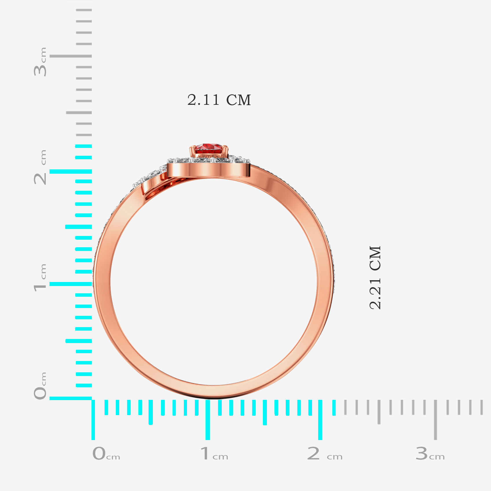 Elite Heaven Clustor Rosegold Diamond Ring image