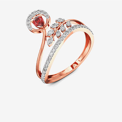 Elite Heaven Clustor Rosegold Diamond Ring alternate view 1