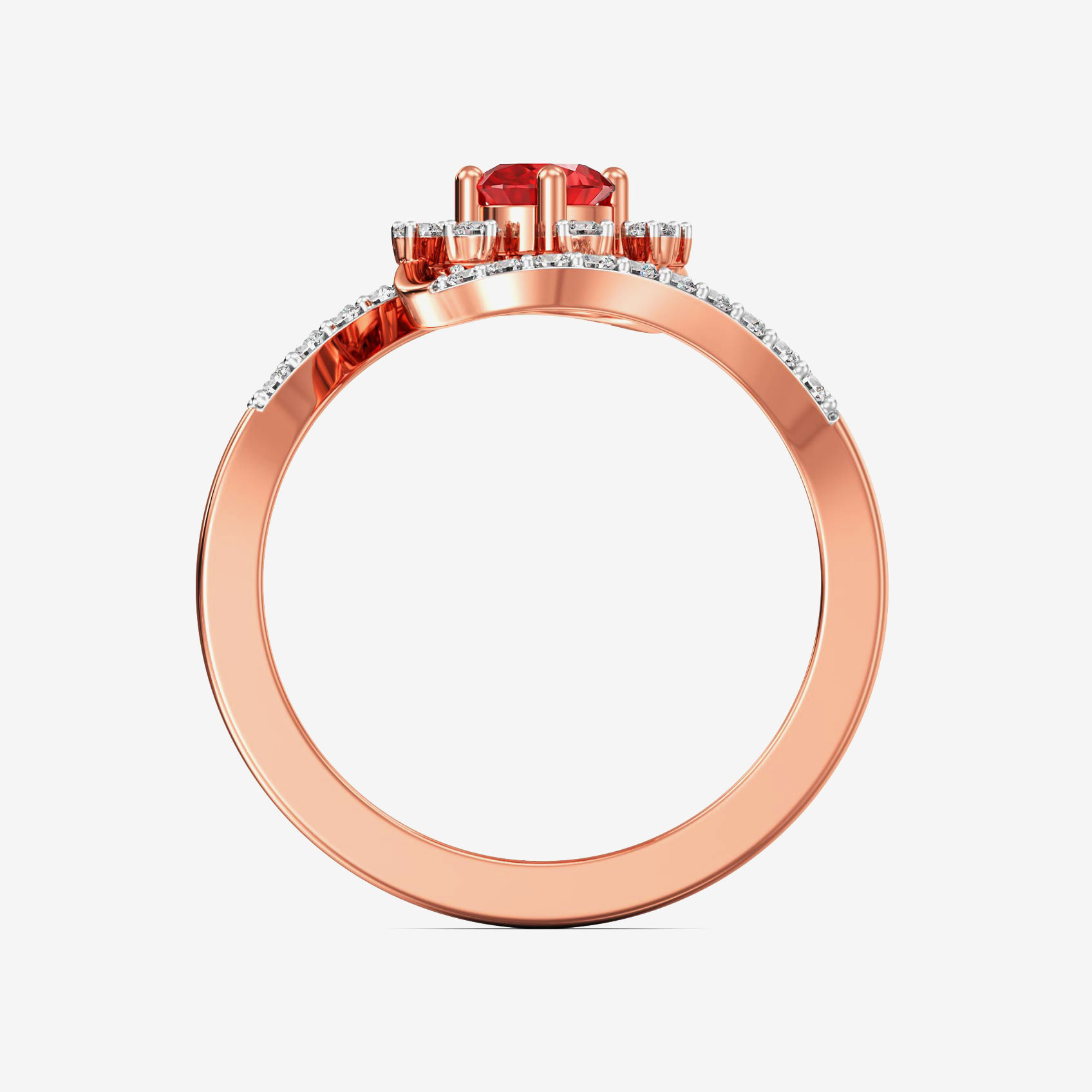 Glittering Sparkling Star Rosegold Diamond ring image