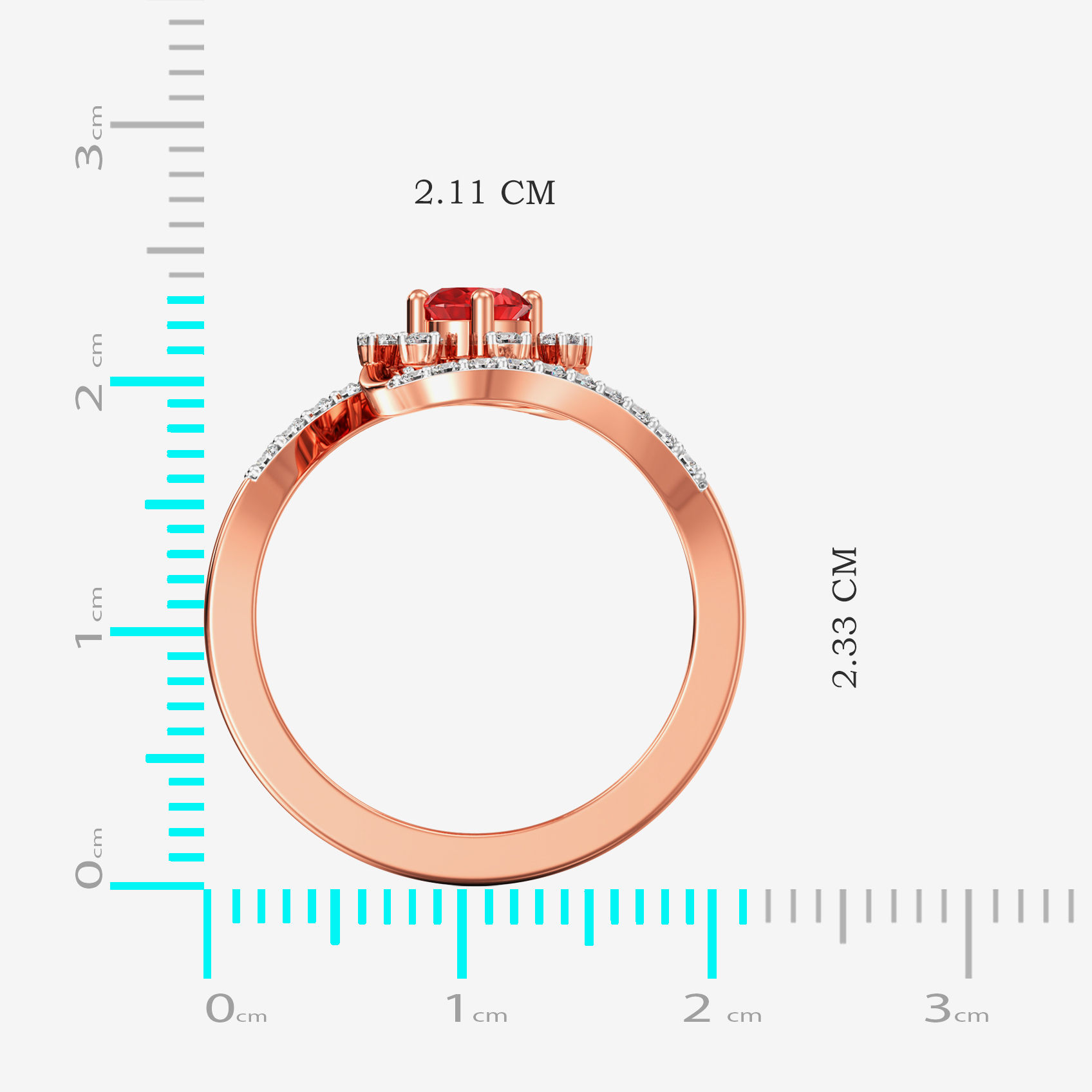 Glittering Sparkling Star Rosegold Diamond ring image