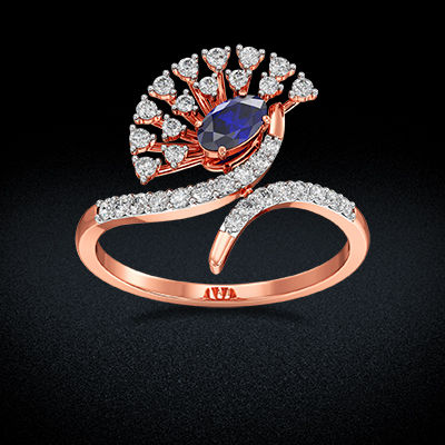 Crystal Clear sparkling Dream Rosegold Diamond ring alternate view 2