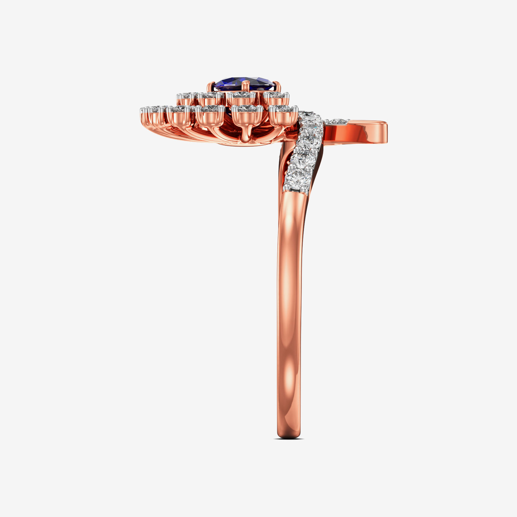 Crystal Clear sparkling Dream Rosegold Diamond ring alternate view 3