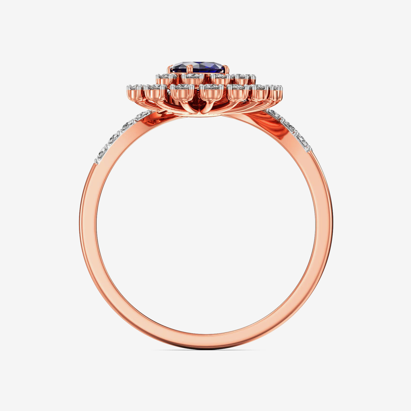 Crystal Clear sparkling Dream Rosegold Diamond ring image
