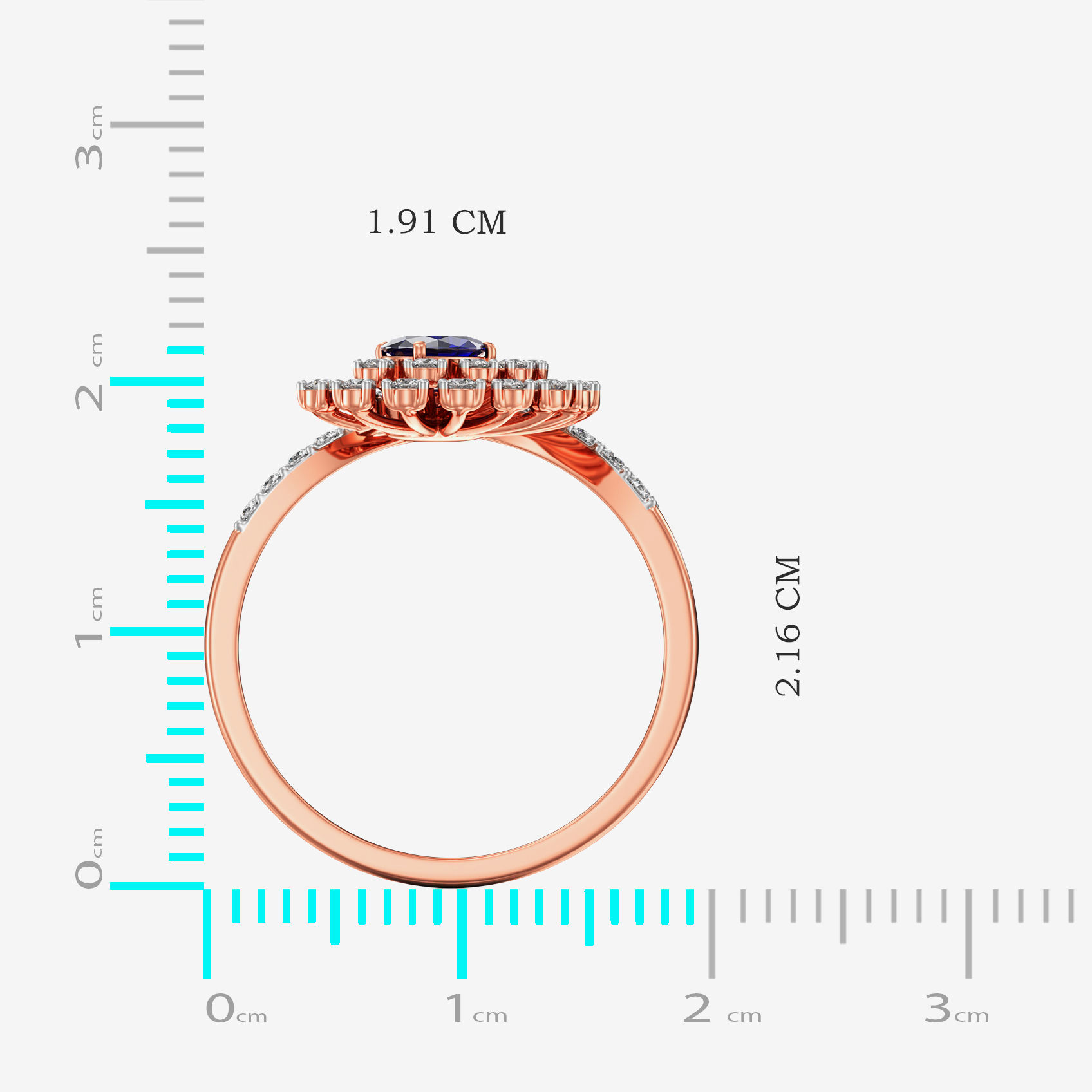 Crystal Clear sparkling Dream Rosegold Diamond ring image