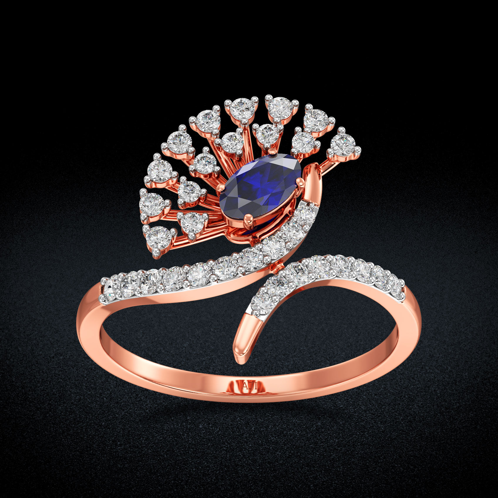 Crystal Clear sparkling Dream Rosegold Diamond ring image