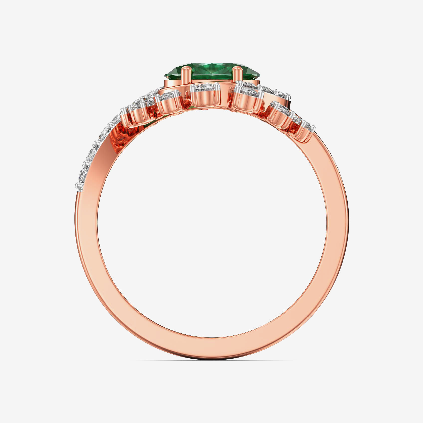 Starlit Glittering Night Greenstone diamond Ring image