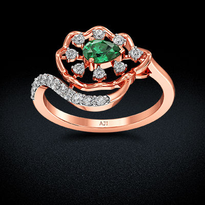 Modern Timeless Glamor Rosegold Diamond Ring alternate view 2