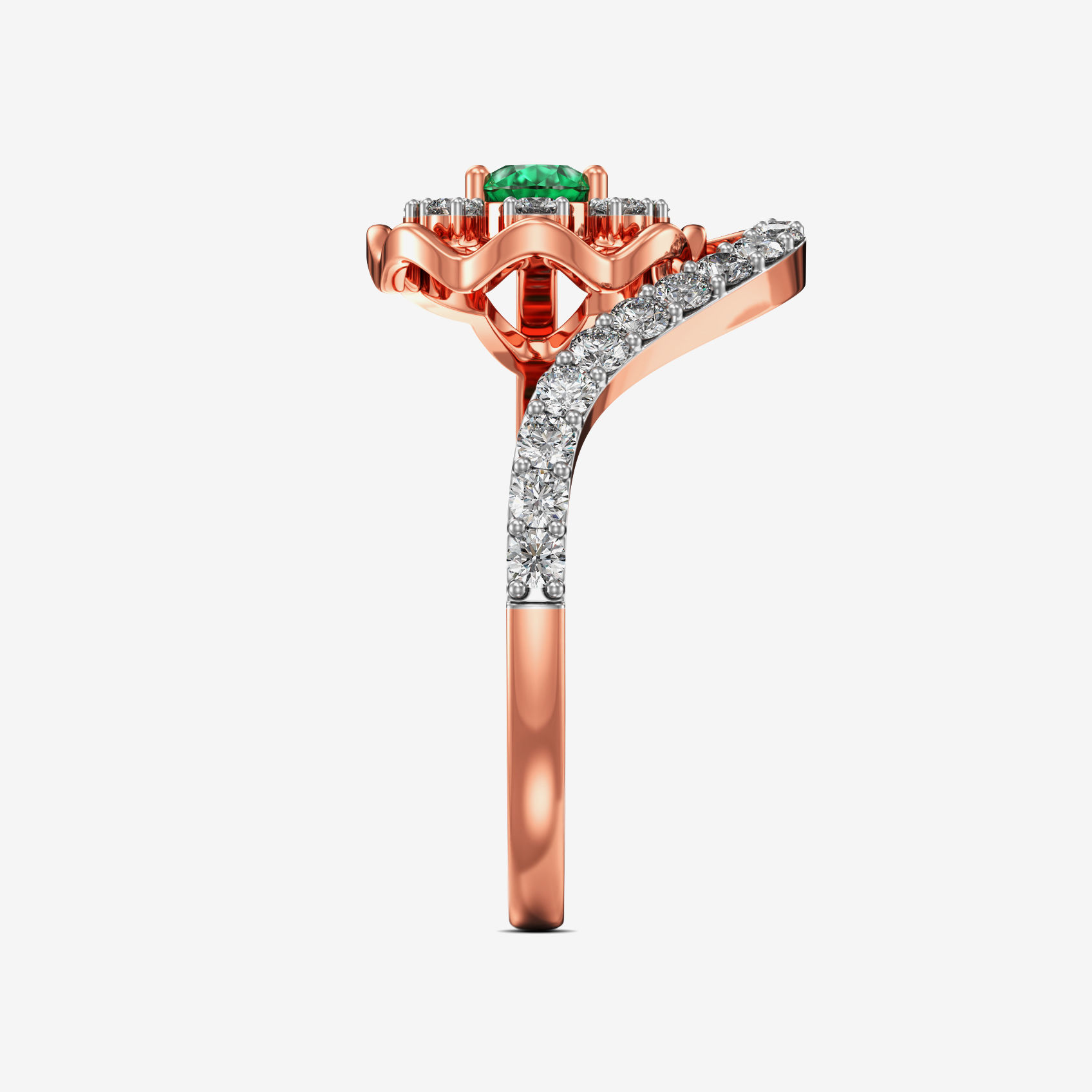 Modern Timeless Glamor Rosegold Diamond Ring alternate view 3