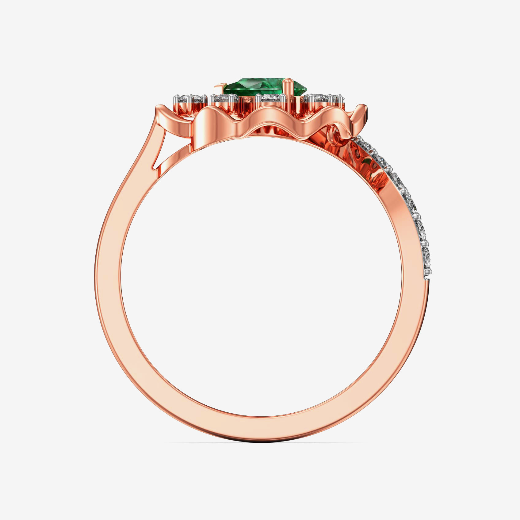 Modern Timeless Glamor Rosegold Diamond Ring image