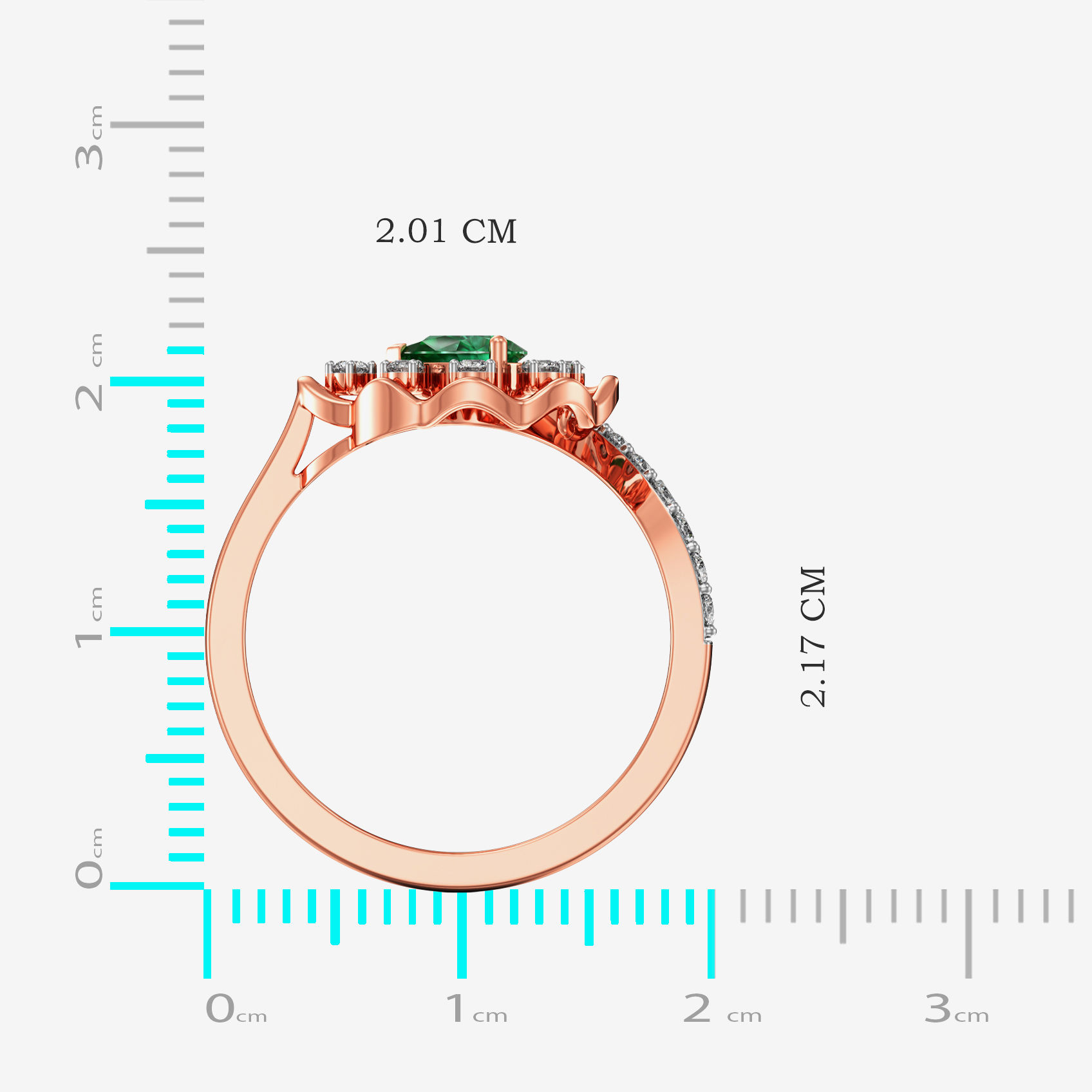 Modern Timeless Glamor Rosegold Diamond Ring image