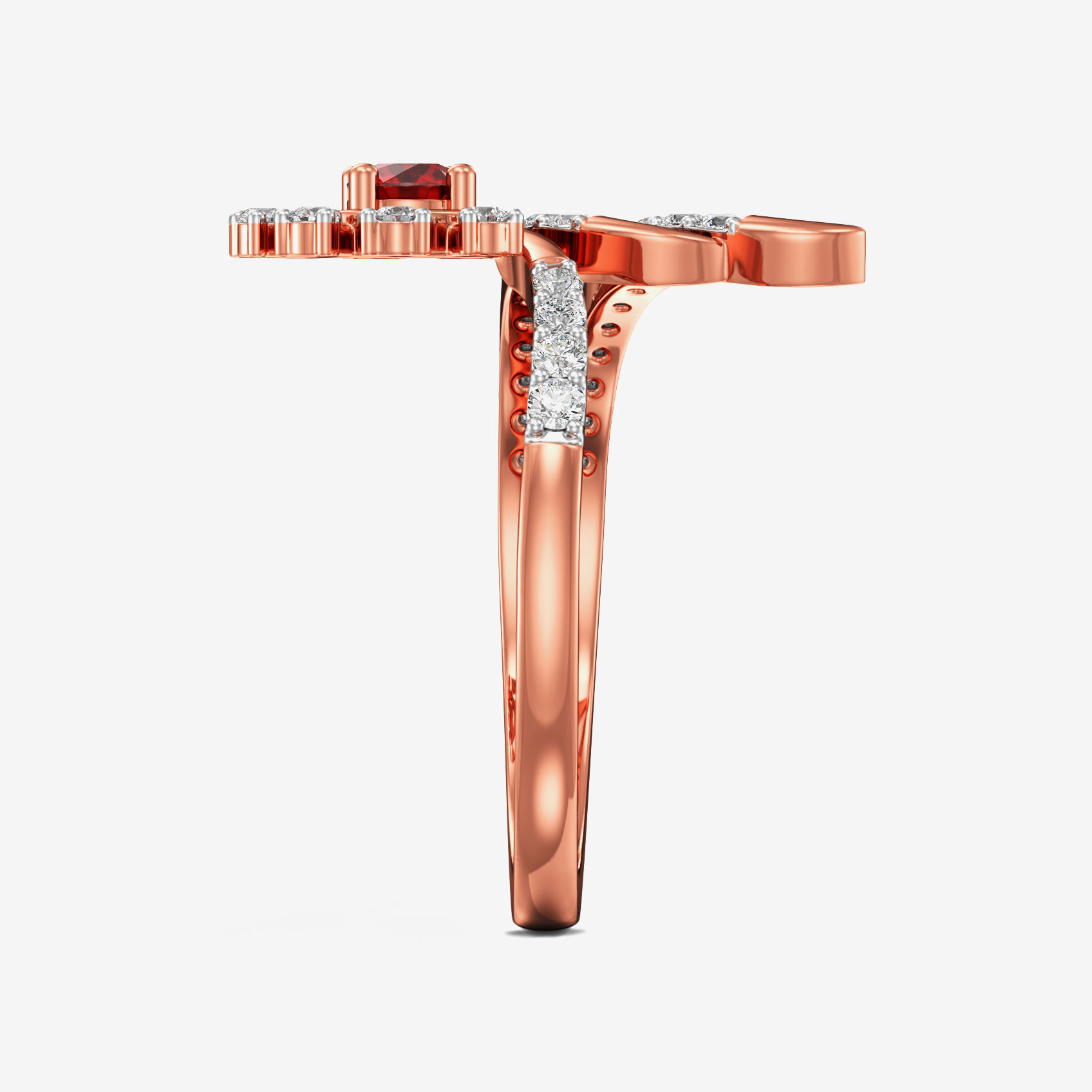 Glamorous Redgleam Rosegold diamond Ring alternate view 3