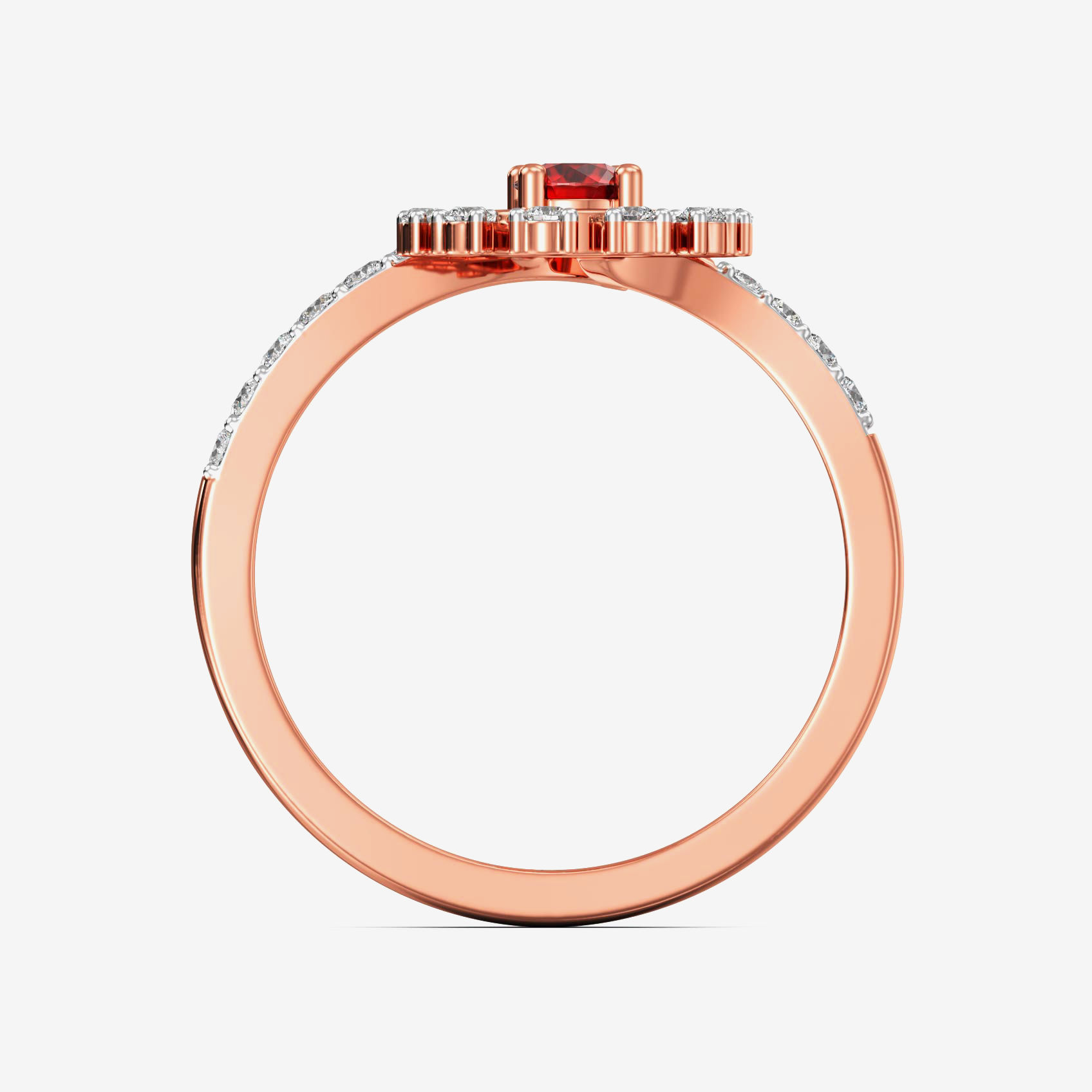 Glamorous Redgleam Rosegold diamond Ring image