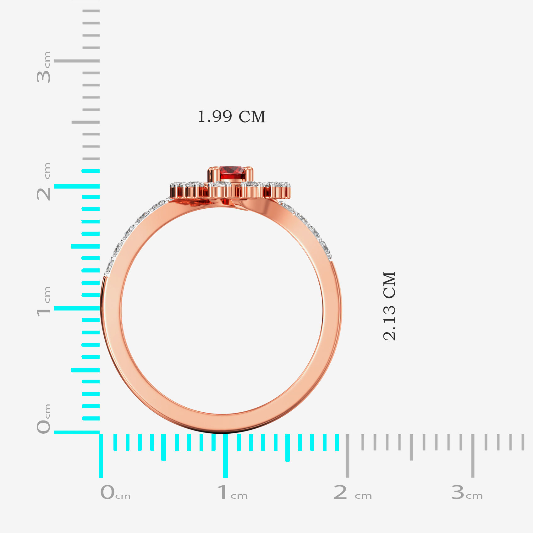 Glamorous Redgleam Rosegold diamond Ring image