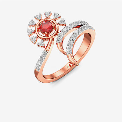 Glamorous Redgleam Rosegold diamond Ring alternate view 1