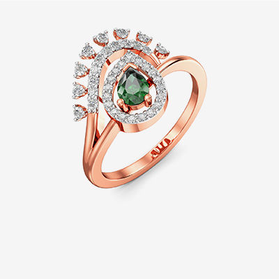 Majestic Eternal time greenstone diamond ring alternate view 1