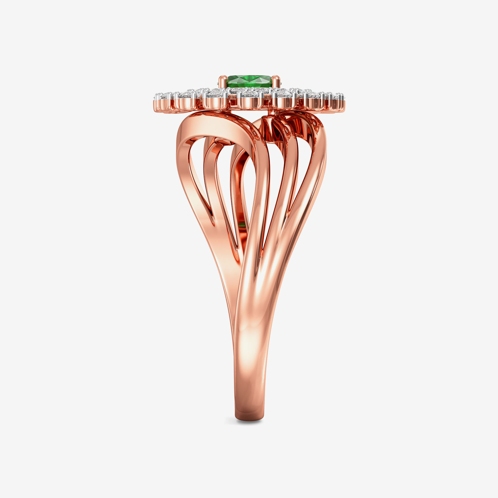 Brilliant Blossom Stunning Greenstone Diamond Ring alternate view 3
