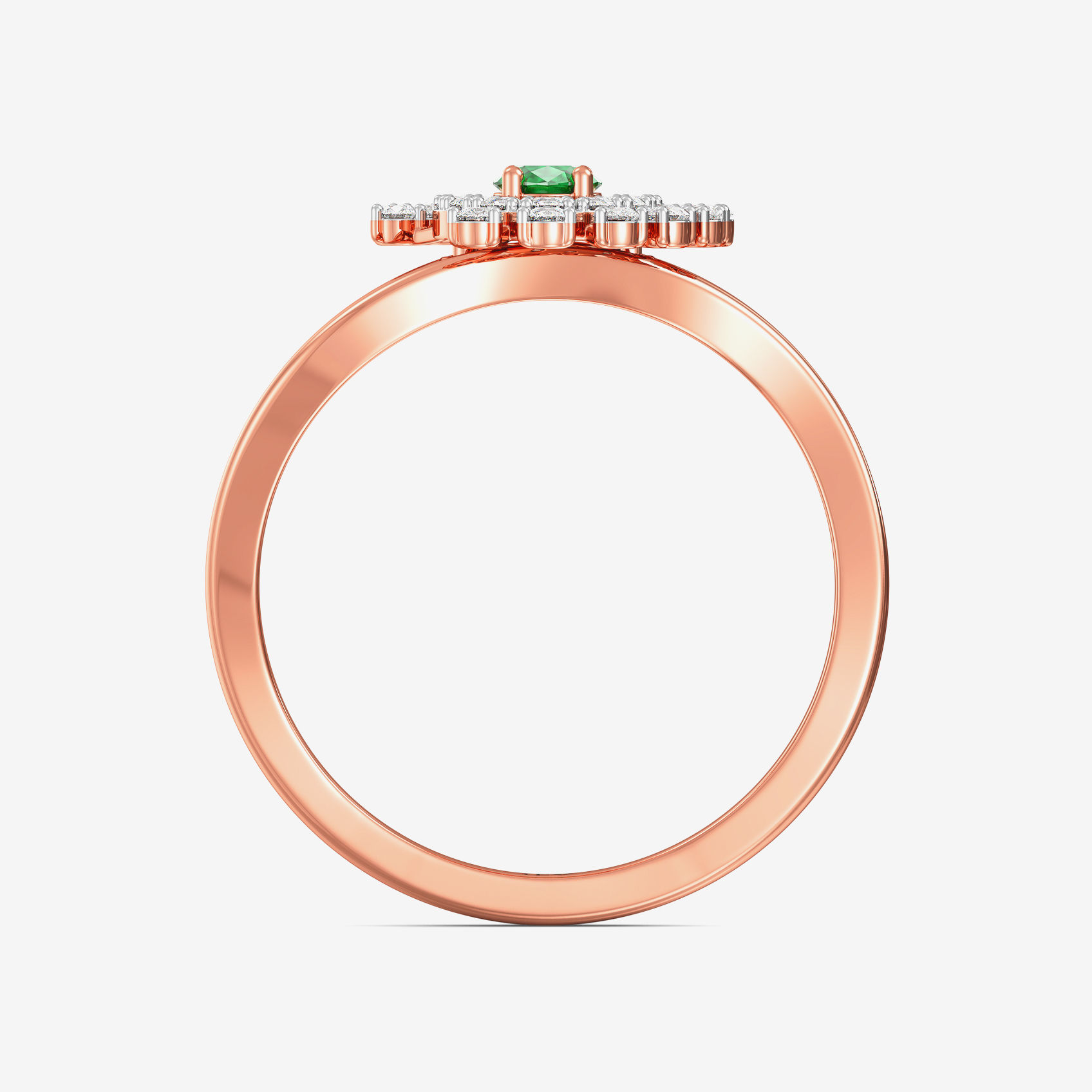 Brilliant Blossom Stunning Greenstone Diamond Ring image