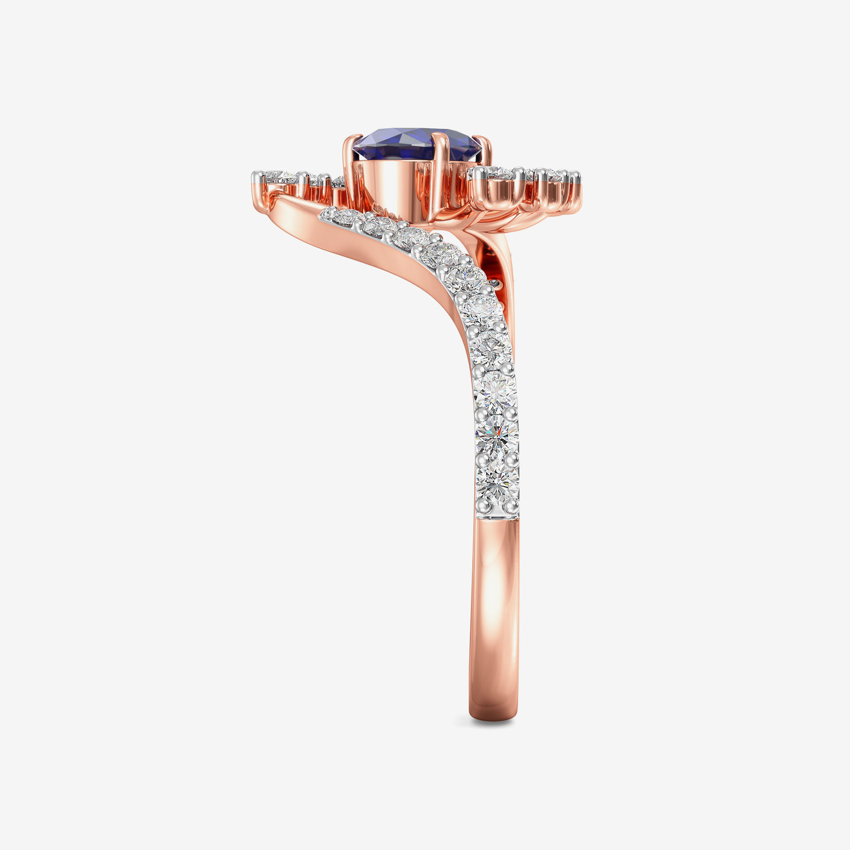 Sparkle Radiant Bluestone Diamond Ring alternate view 3