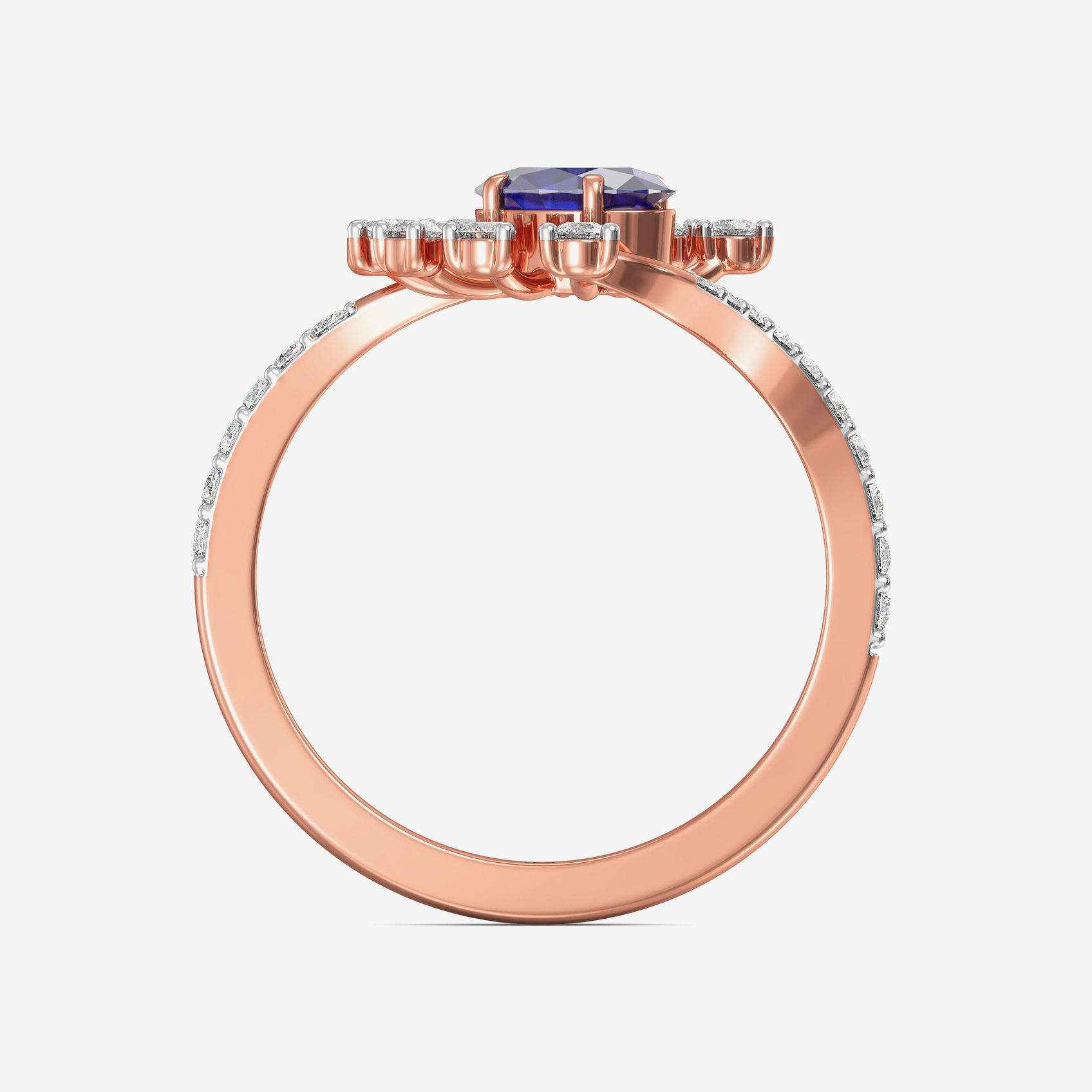 Sparkle Radiant Bluestone Diamond Ring image