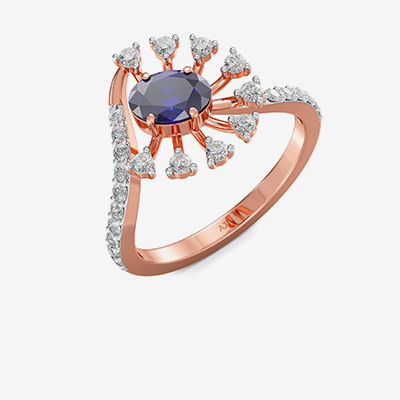 Sparkle Radiant Bluestone Diamond Ring alternate view 1