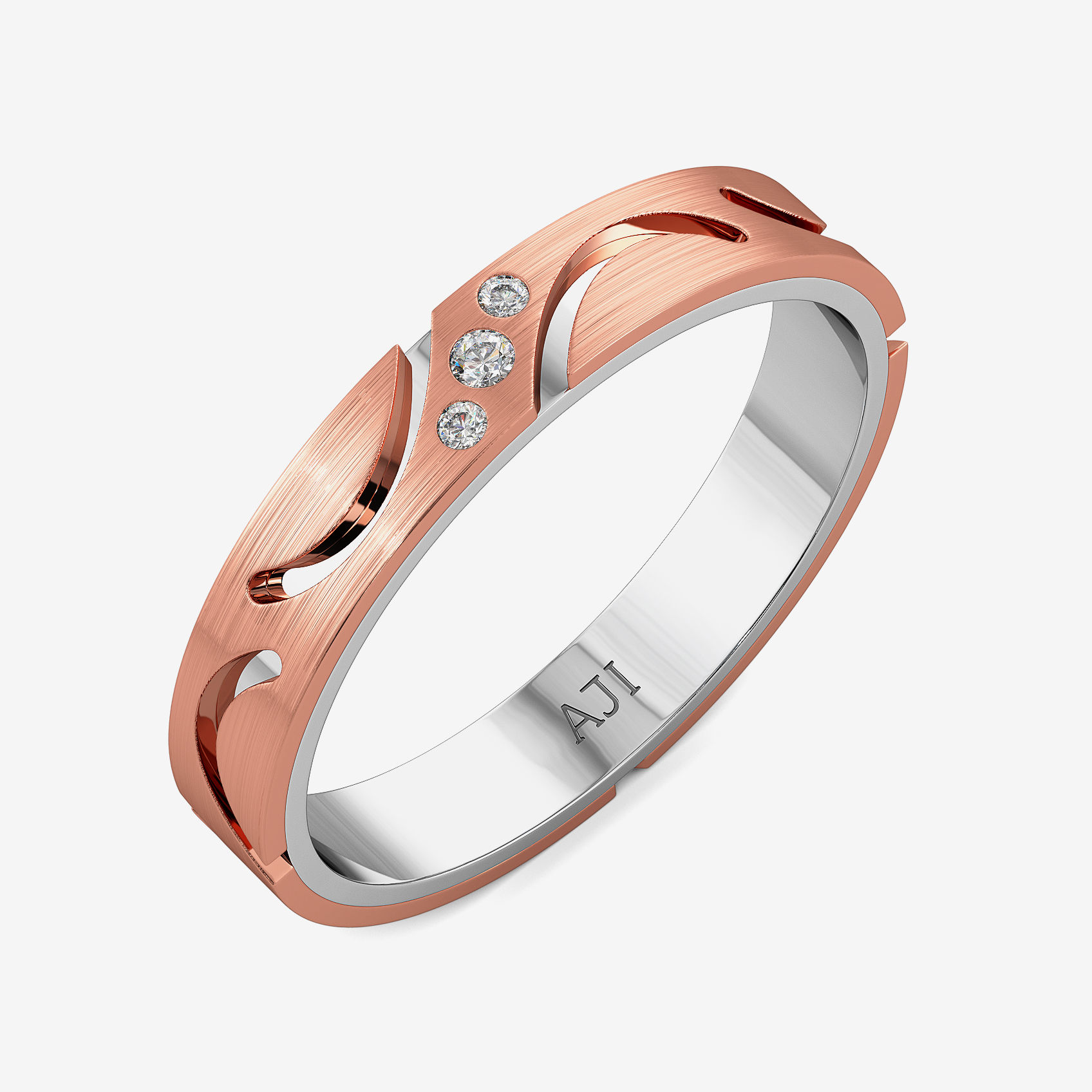 Imperial Stencil Curve Diamond Womens Ring
