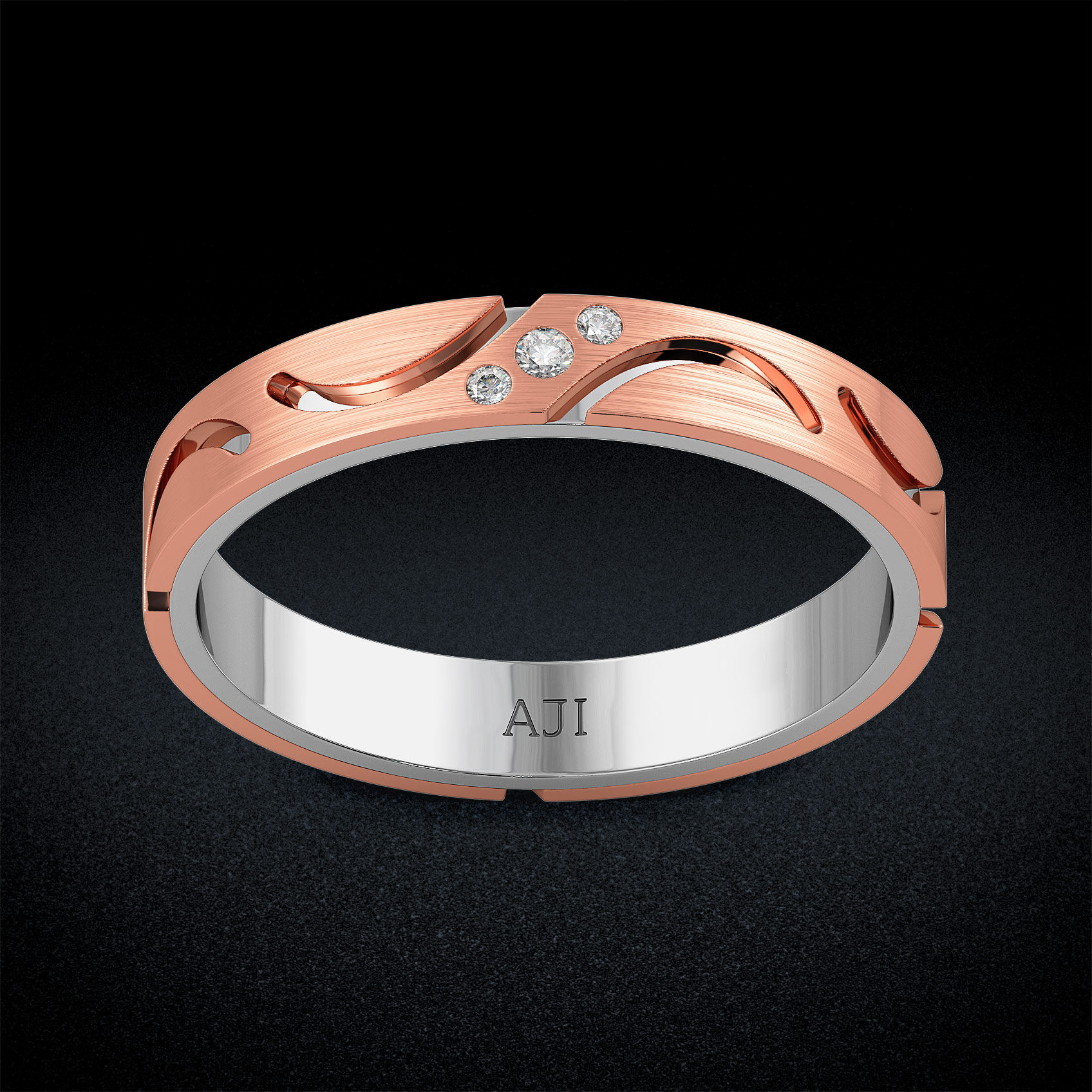 Imperial Stencil Curve Diamond Womens Ring image