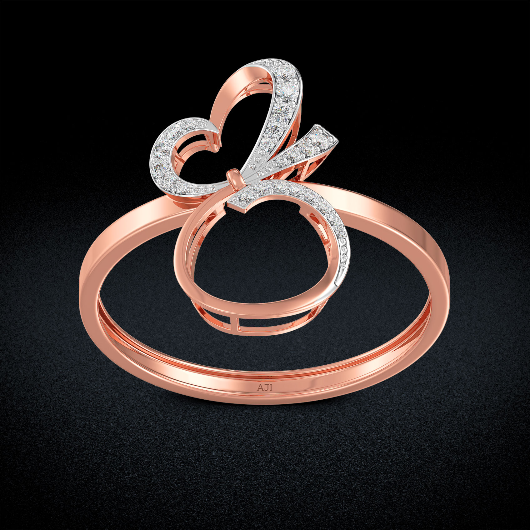 Swirling Butterfly Diamond Ring image