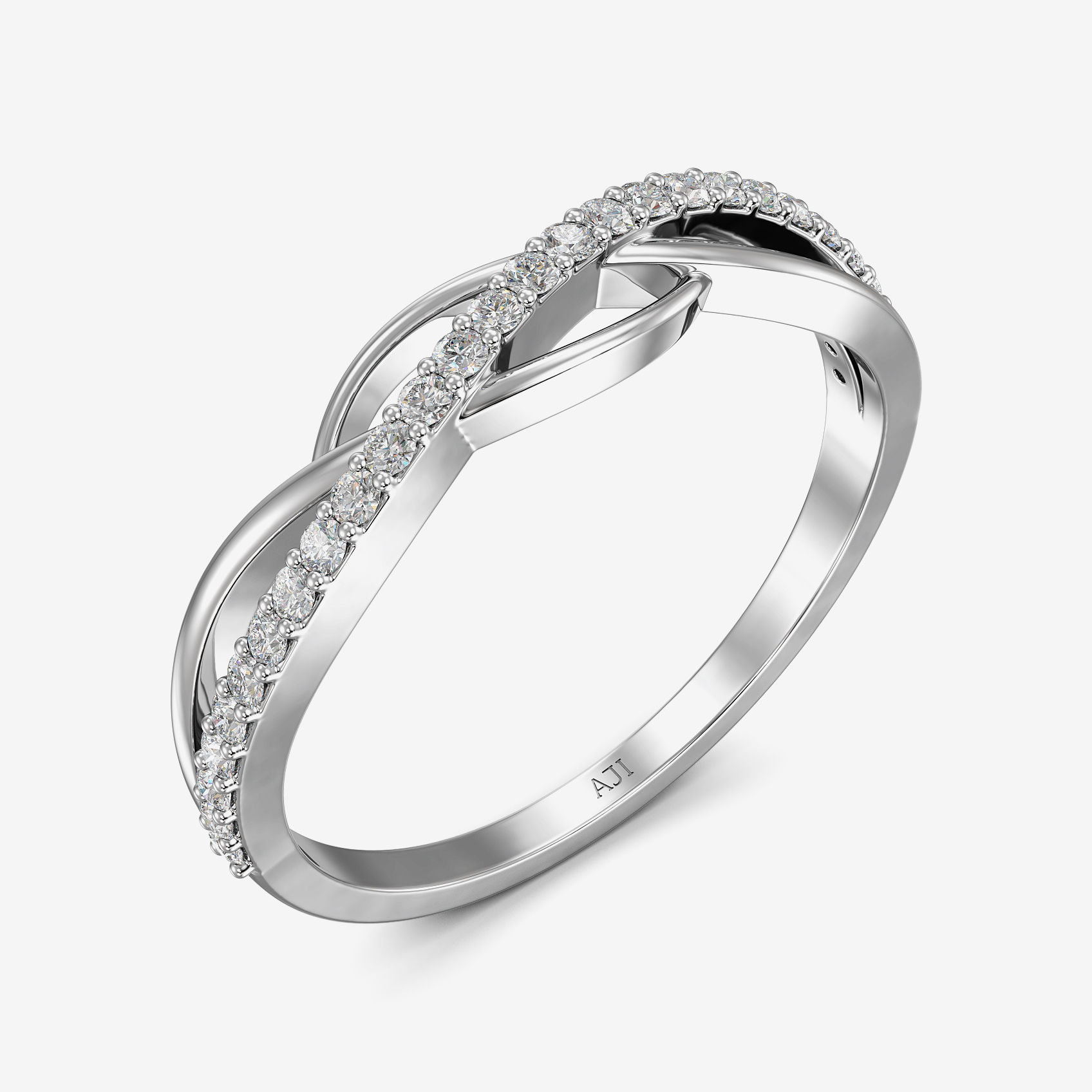 Helical Inspired Diamond Ring
