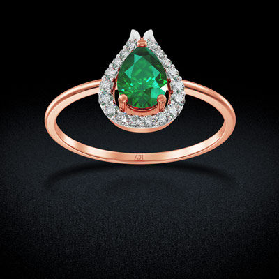 Droplet Inspired Diamond Ring alternate view 2
