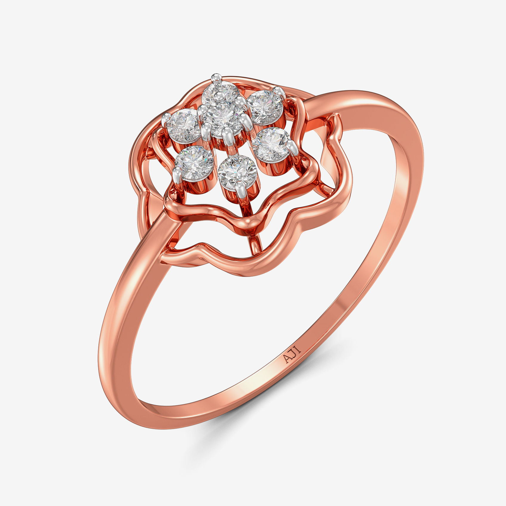 Floret Inspired Diamond Ring