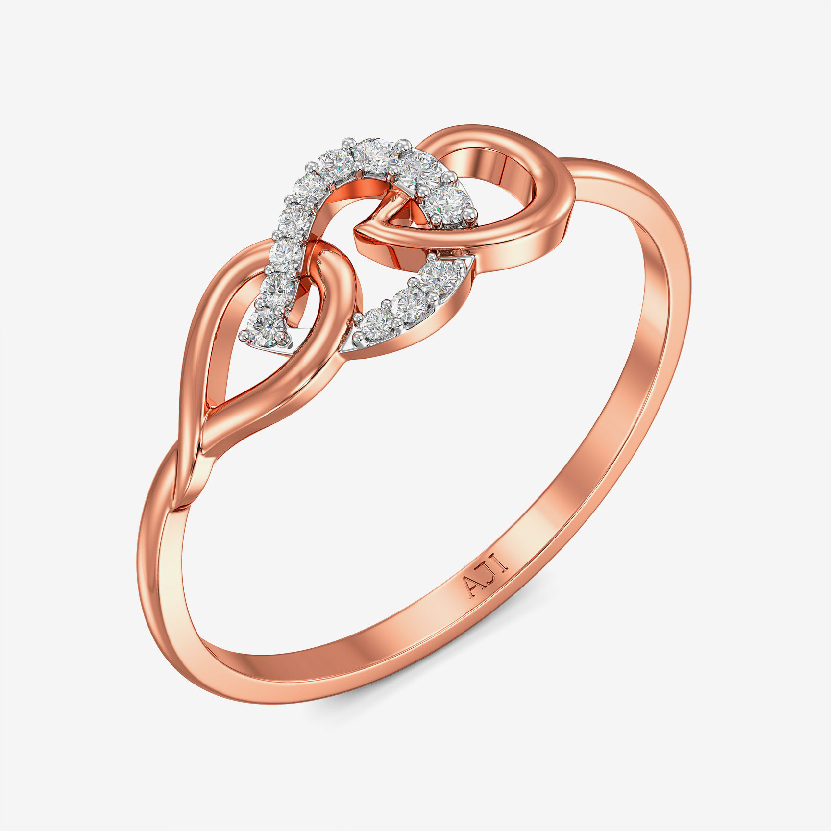 Droplet Pattern Diamond Ring