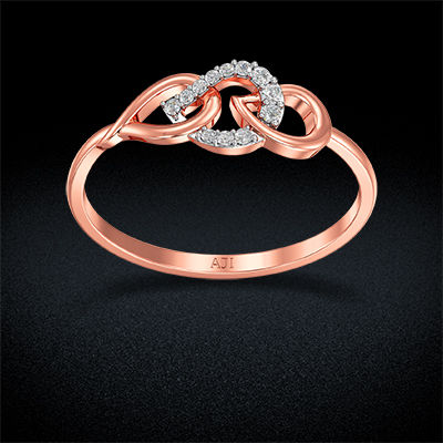 Droplet Pattern Diamond Ring alternate view 2