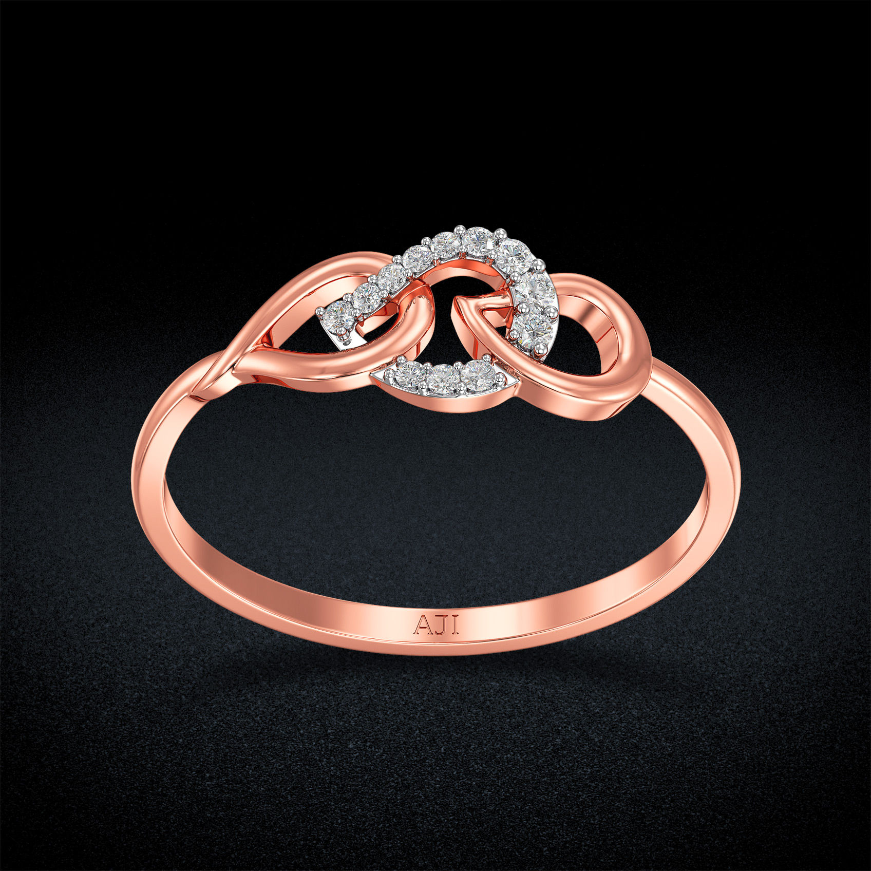 Droplet Pattern Diamond Ring image