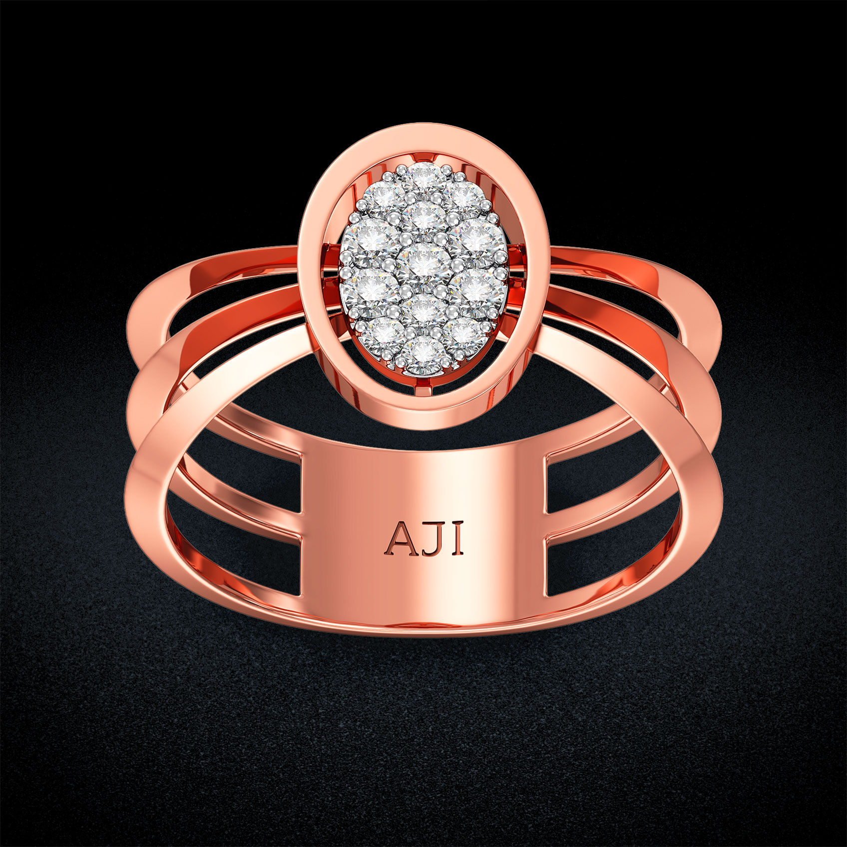 Elliptical Diamond Ring image