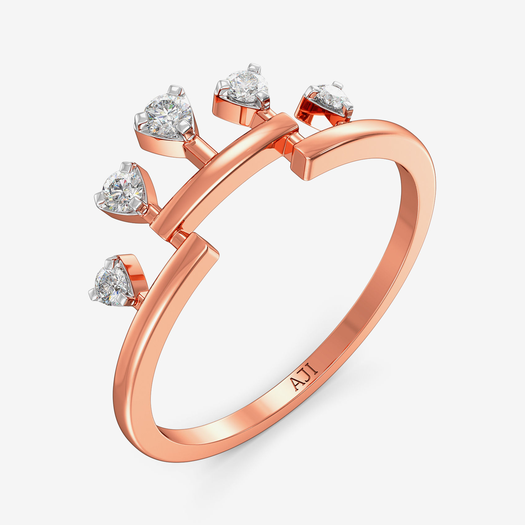 Tri Glint Diamond Ring