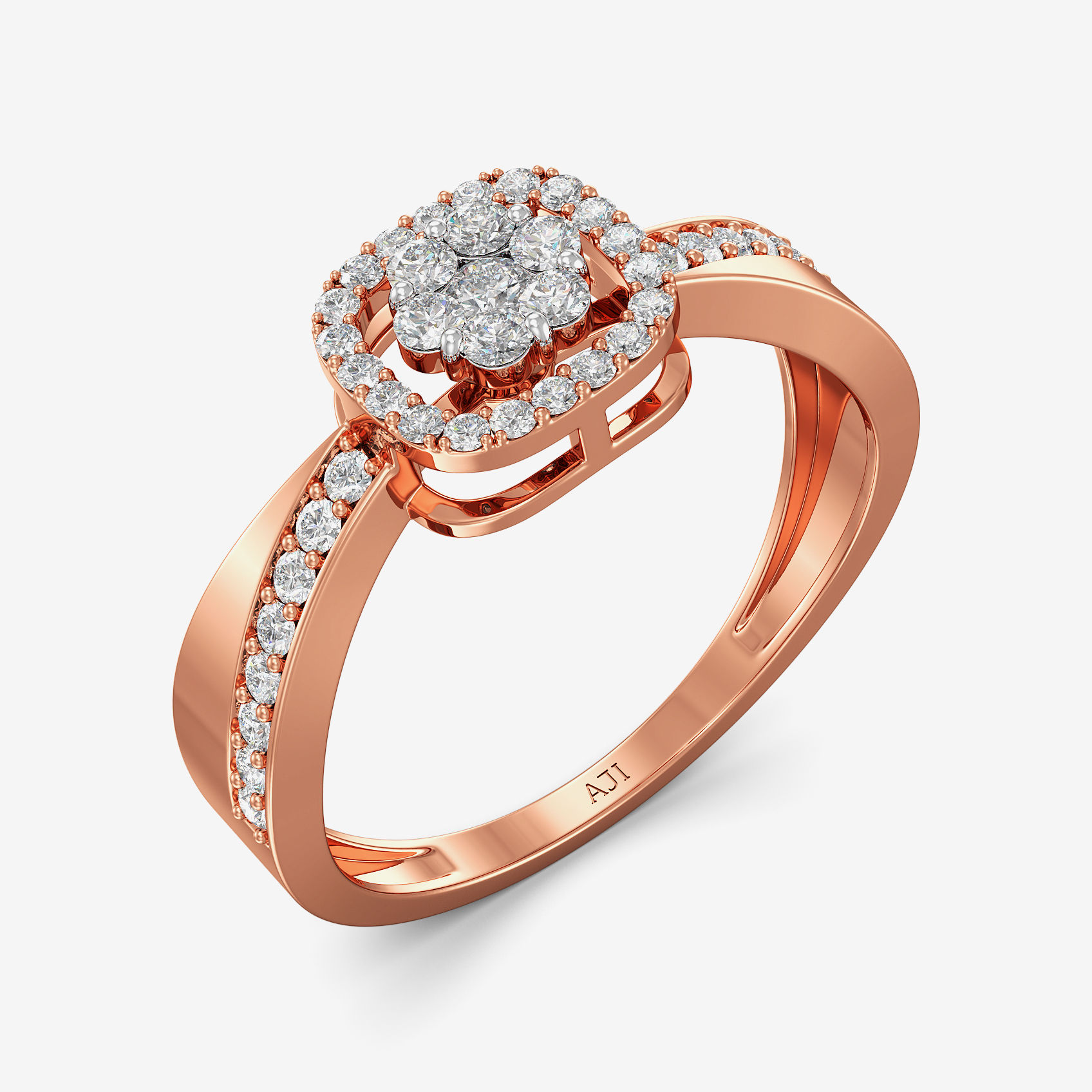 Floral Elegance Diamond Ring