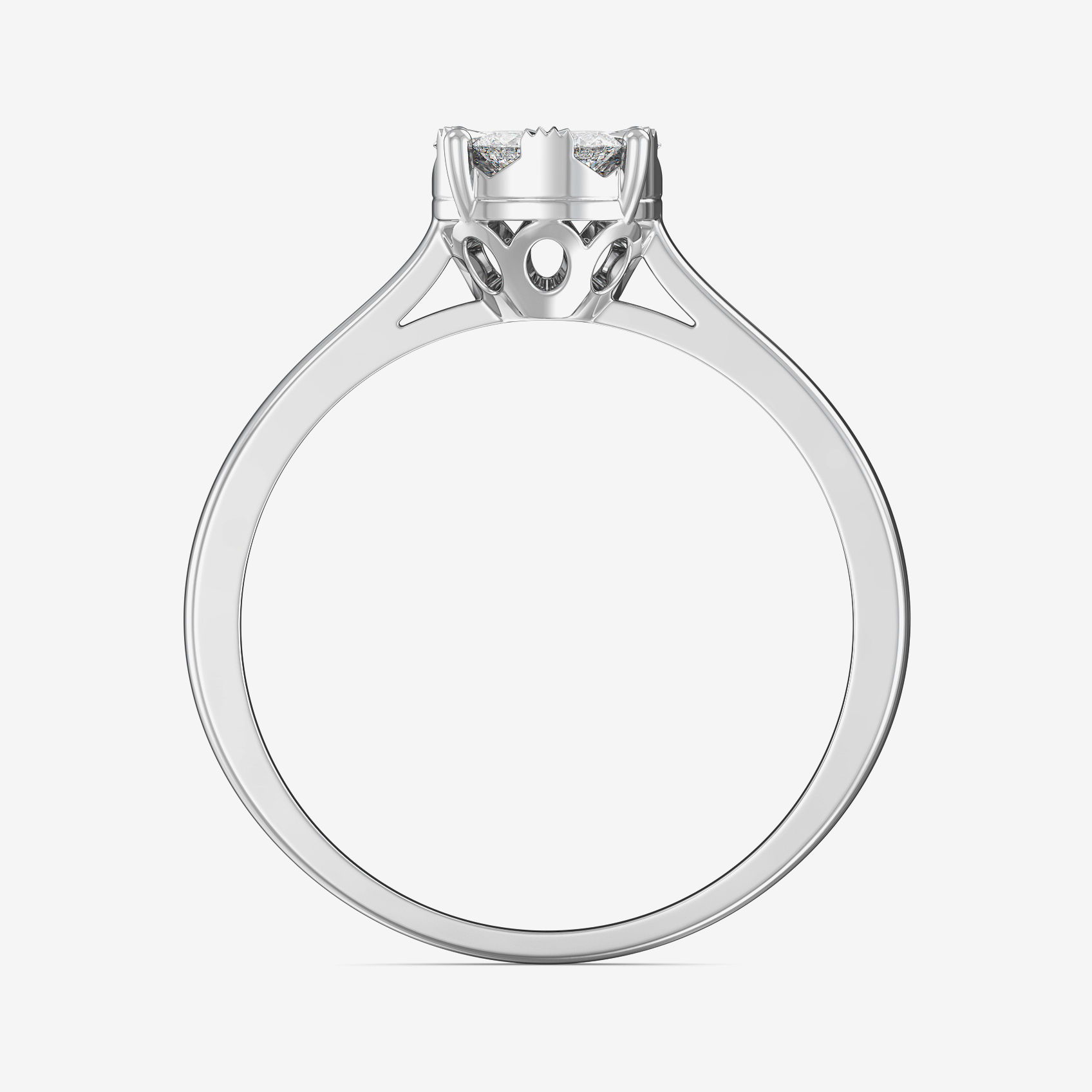 Radiant Floral Diamond Ring image