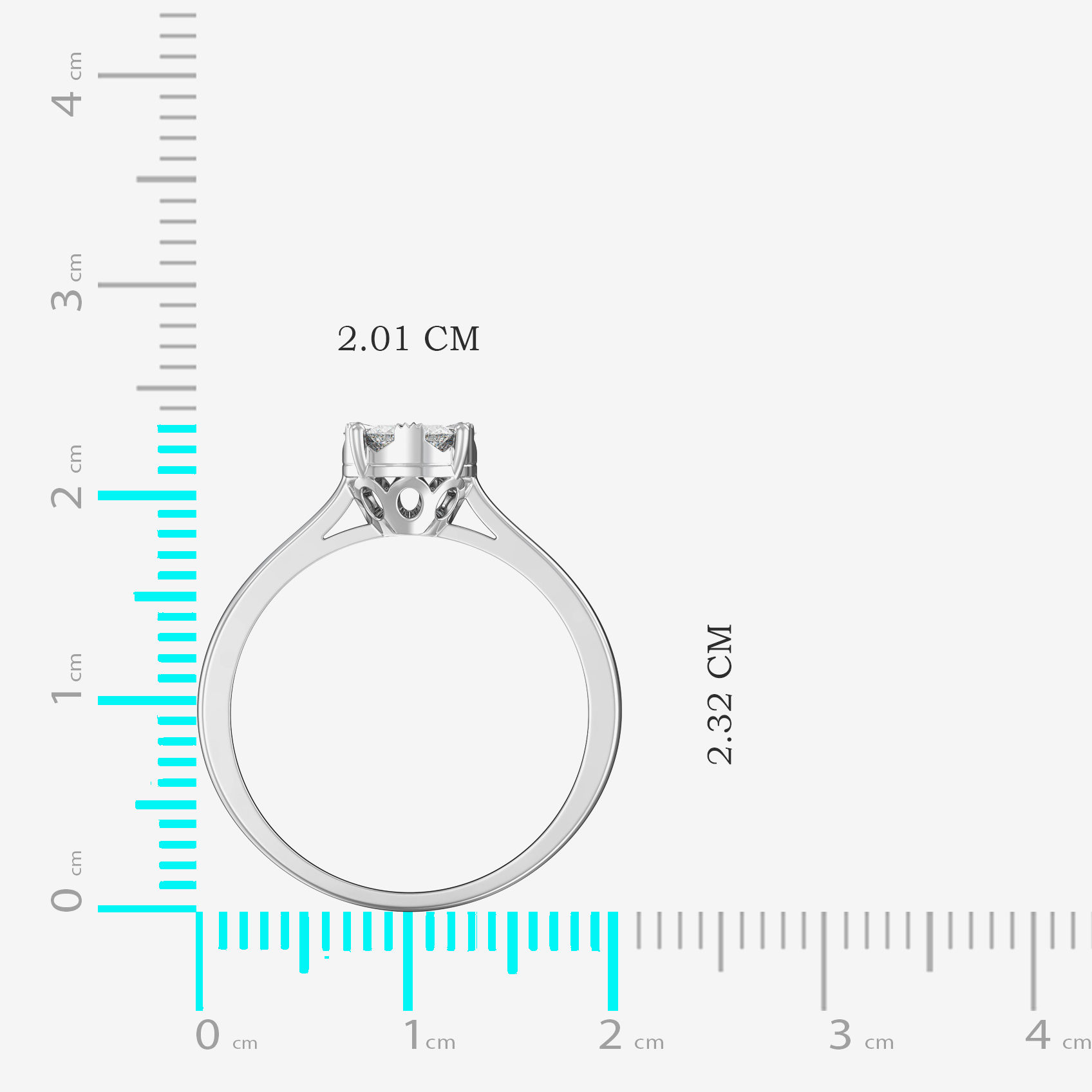 Radiant Floral Diamond Ring image