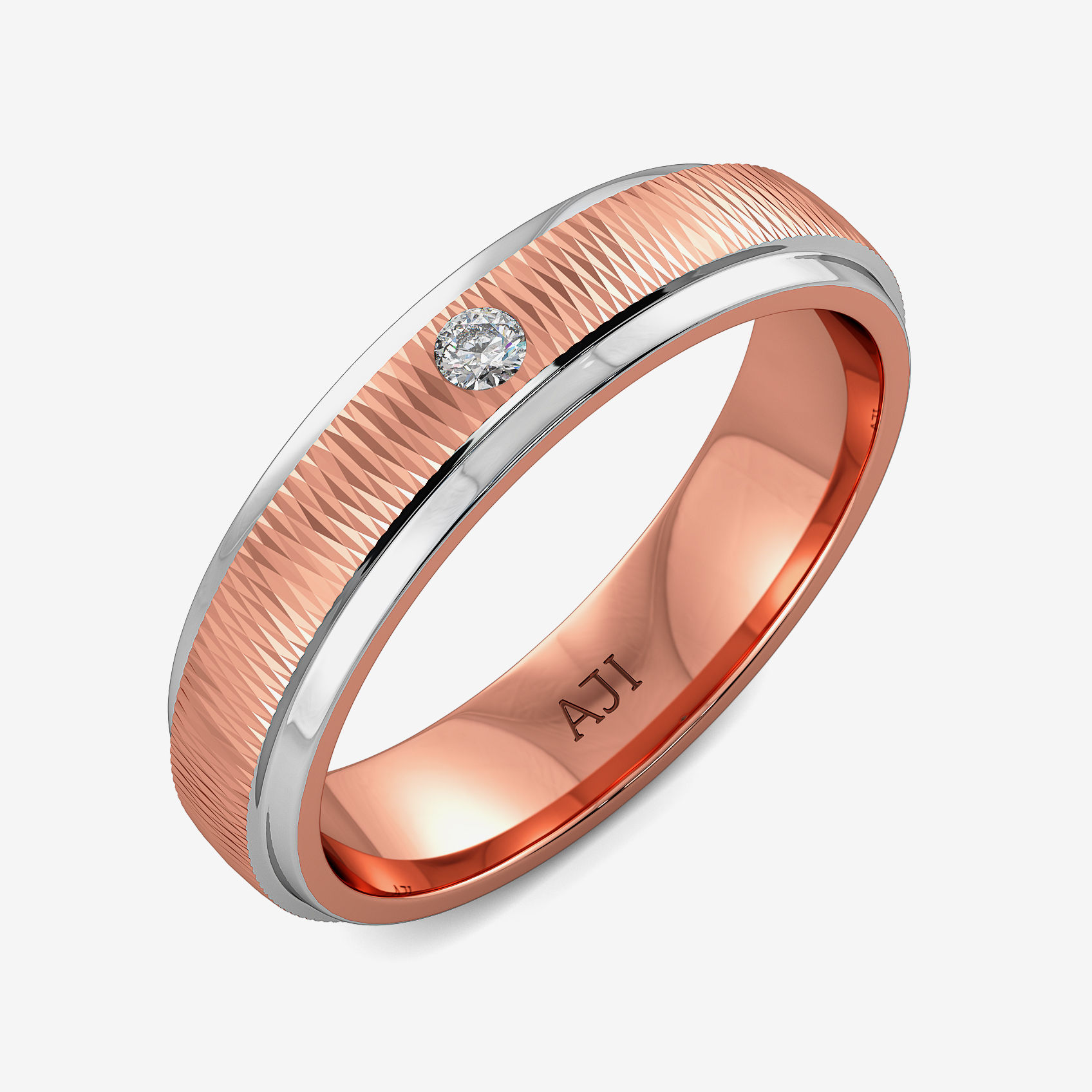 Luxurious Textured Diamond Womens Ring