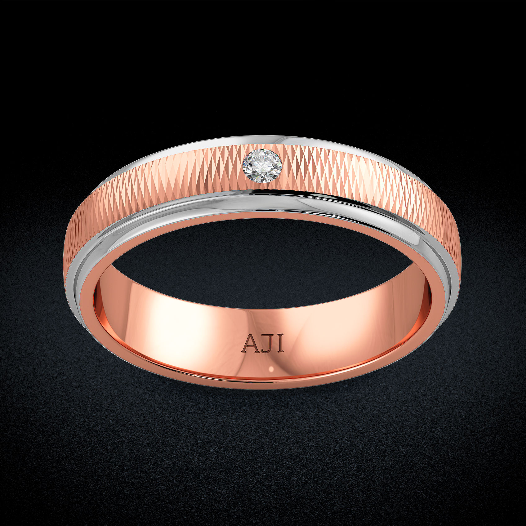 Luxurious Textured Diamond Womens Ring image