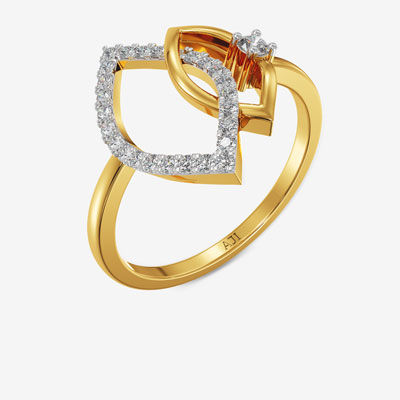 Integrated Leaf Diamond Ring alternate view 1