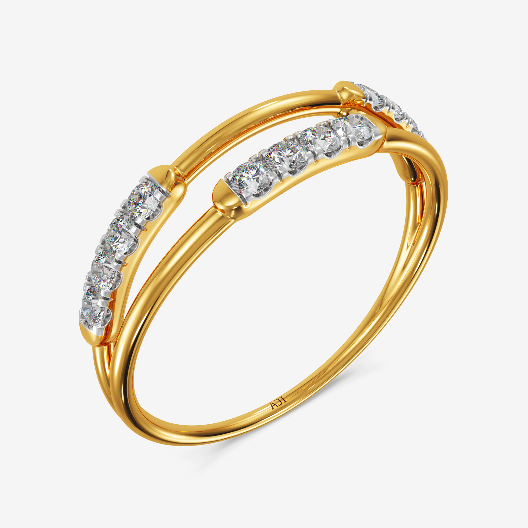 Double Strand Delight Diamond Ring