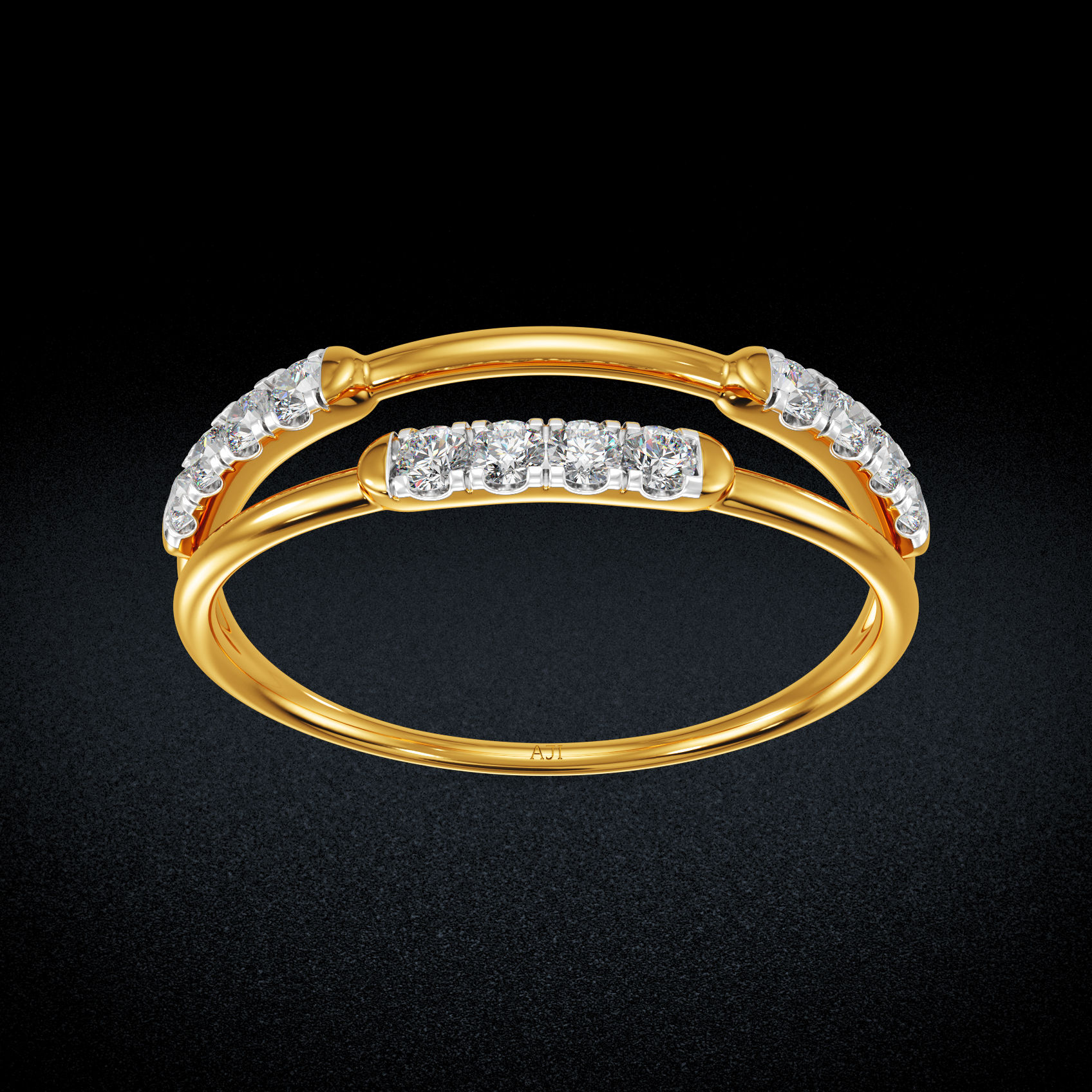 Double Strand Delight Diamond Ring image