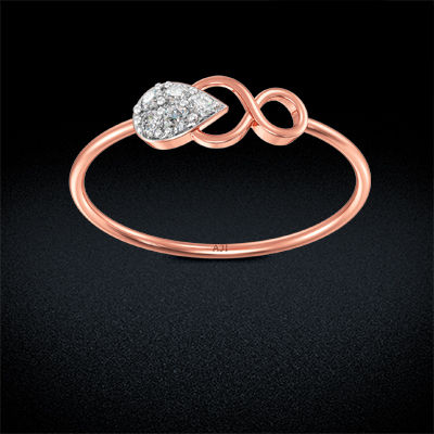 Serene Leaf Infinity Diamond Ring alternate view 2