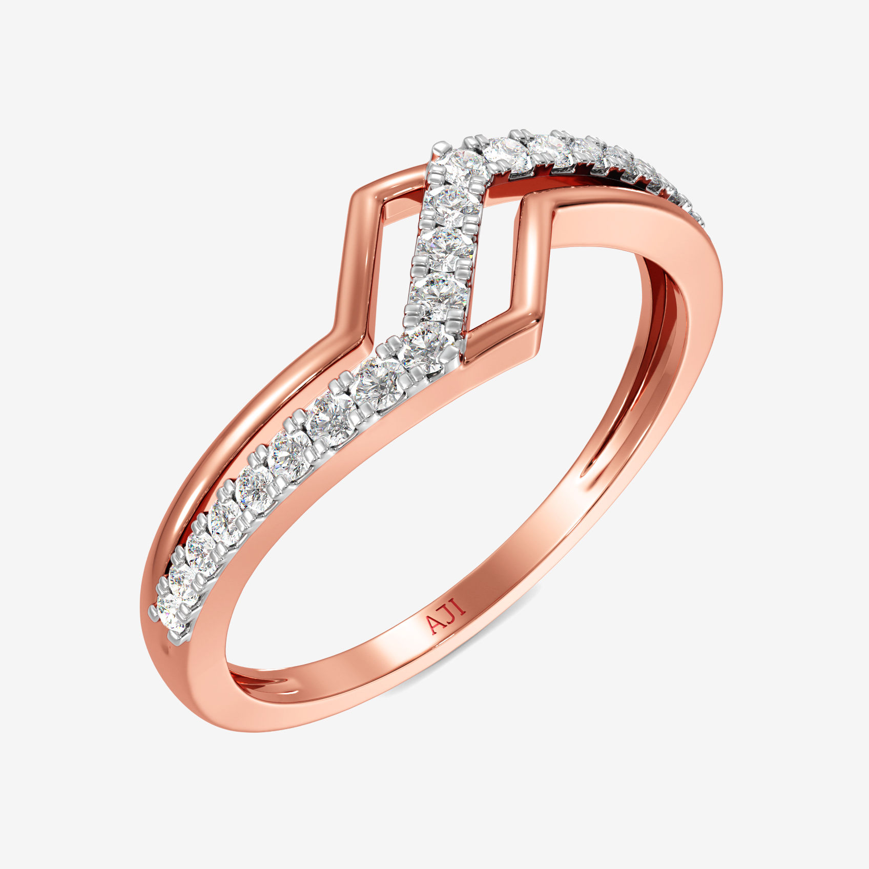 Wave Crest Diamond Ring